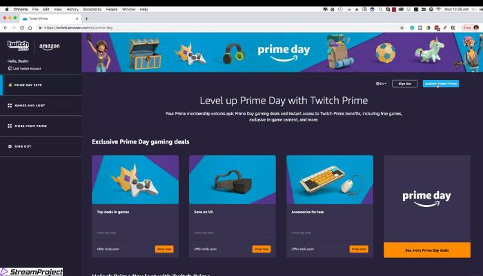 Amazon Konto mit Twitch verbinden