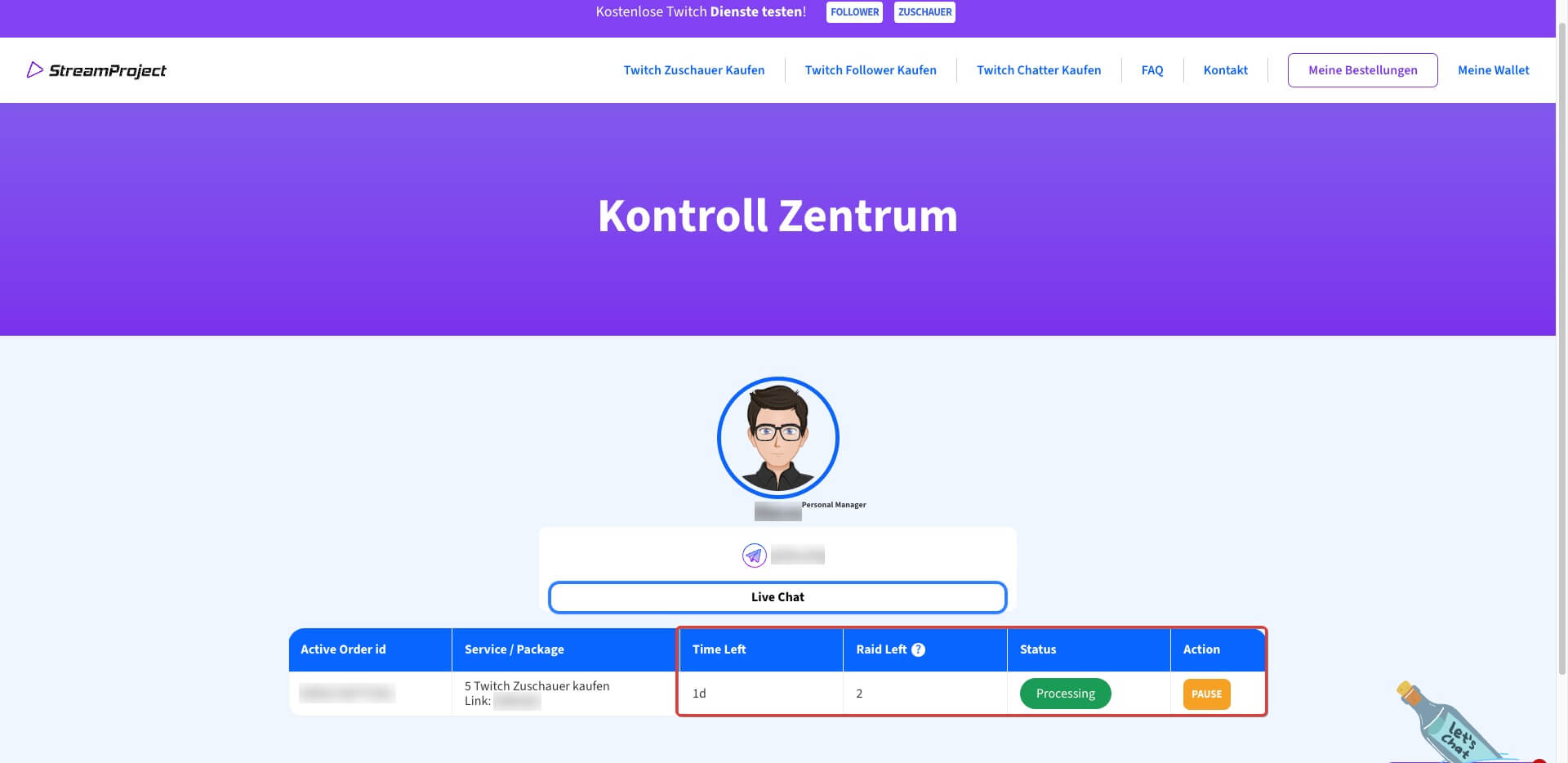 Kontrollpanel-streamproject