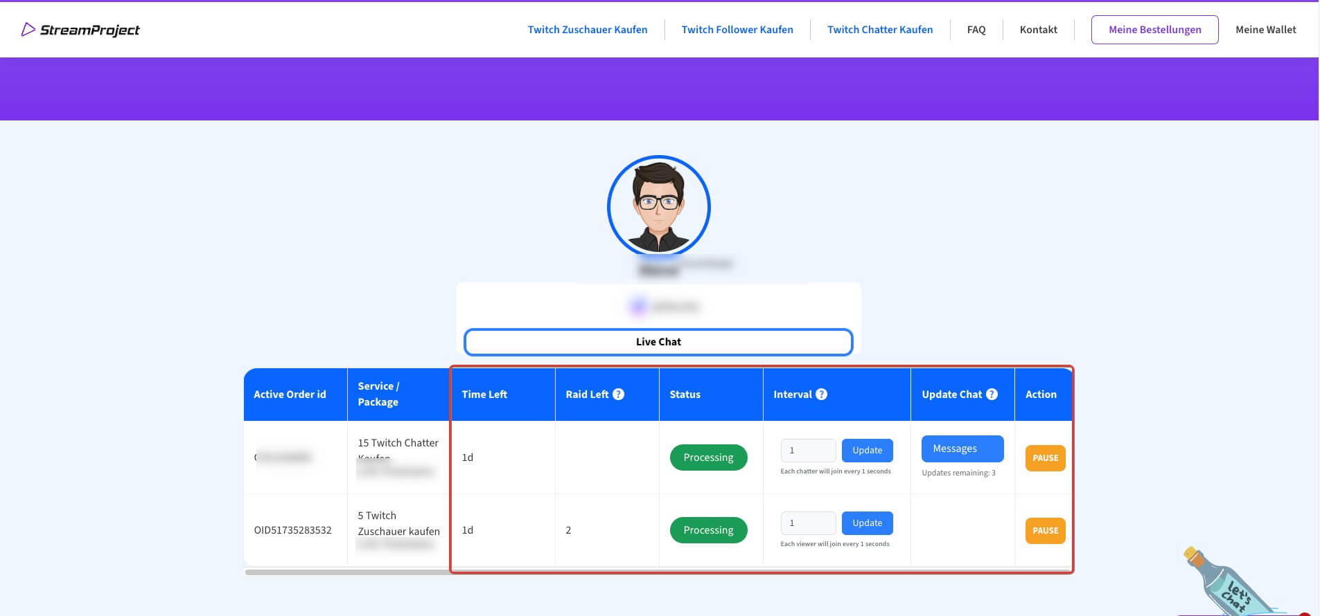 Kontrollpanel-streamproject