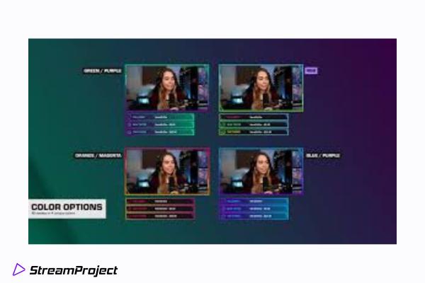 Twitch Overlay Clearview in verschiedenen Farbvarianten